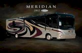 Meridian - RVUSA.com · A buffet with extending dining table and chairs is standard in most models. The 34Y boasts the BenchMark dinette, with its cushioned comfort hiding easy-to-access