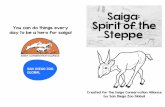 You can do things every Steppe - Saiga Resource Centre · Answer the questions below after completing the partner puzzle about saiga migration. What problems did you or your partner