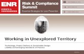Working in Unexplored Territory · #ENRRisk #ENRRisk Working in Unexplored Territory Technology, Project Delivery & Sustainable Design: Liability and Emerging Standards of Practice