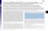 Stunted childhood growth is associated with …parfrey/parfrey_lab/wp... · 2018-09-10 · Stunted childhood growth is associated with decompartmentalization of the gastrointestinal