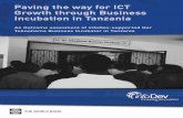 Copyright€¦ · The report “Paving the Way for ICT Growth through Business Incubation in Tanzania. An Outcome Assessment of infoDev-supported Dar ... infoDev conducted in-depth