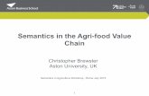 Semantics in the Agri-food Value Chainassets.aims.fao.org.s3-eu-west-1.amazonaws.com/public/... · 2018-05-24 · Semantics in the Agri-food Value Chain Christopher Brewster Aston