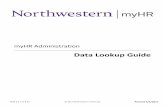 myHR Administration - Northwestern University...HR Department ID Every Position resides in a 6-digit HR D EPT ID number: the first four digits identify the department, while the last