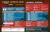 T 15 houston livestock show Rodeo events and...houston livestock show Rodeo events Compiled by Wendy Cawthon A Texas tradition for more than 80 years, the Houston Livestock Show and