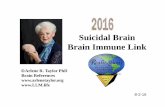Suicidal Brain Brain Immune Link - Arlene Taylor · 2016-08-05 · 1. Brain-Immune Link The prevailing belief has been that the brain is closely connected with the immune system via