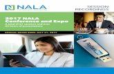2017 NALA Conference and Expo...BONUS! Online access to the 4 2016 NALA Conference and Expo *All content and files are copyright protected by NALA. Files are licensed for individual