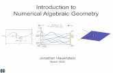 Introduction to Numerical Algebraic Geometrydi-pietro/NAGANA/Hauen... · 2020-03-25 · Introduction to Numerical Continuation Methods Eugene Allgower Kurt Georg In Applied Mathematics