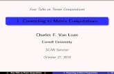 1. Connecting to Matrix Computations - Cornell Universitypi.math.cornell.edu/~scan/Tensor1.pdf · 2014-11-10 · The Big Data Theme A Changing Deﬁnition of “Big” In Matrix Computations,