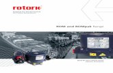 ROM and ROMpak Range - Rotork...Motor • Standard duty cycle induction motor - S3. Class F insulation for all ROM and ROMpak actuators Position Indicator • All models have continuous