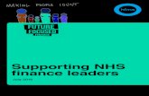 Supporting NHS finance leaders...SUPPORTING NHS FINANCE LEADERS 5 The salary of a finance director is not in itself a strong motivator. Some 62% of respondents said this was an insignificant