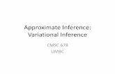 Approximate Inference: Variational Inference Variational Inference CMSC 678 UMBC Outline Recap of graphical