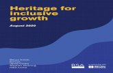 Heritage for inclusive growth...the heritage assets and activities in local places, and what heritage for inclusive growth strategies and combination of delivery models would be best