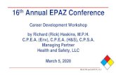 16th Annual EPAZ Conference...Laboratorian Occupational ... 2-Year Plan 5-Year Plan 10-Year Plan 20-Year Plan 40-Year Plan