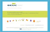 The Consumer Voice in Europe · Ref: BEUC-X-2016-001 - 06/01/2016 A WELCOME CULTURE ... 2016, BEUC-X-2016-003. 2 The economic viability of consumers’ self-generation projects depends