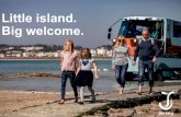 Little island. Big welcome....Jersey/our little island to the name of your business. We’re ready to welcome you back to our little island and to share our big spirit with you once