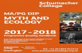 20172- 0 18 - Schumacher College · Tel: +44 (0)1803 847212  20172- 0 18 Programme Quality Handbook If you require any part of this Student Handbook in larger