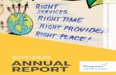 J G=JS Report... · WAYPOINT CENTRE | ANNUAL REPORT 2019/2020