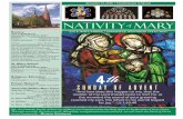 Nativity Mary of · 12/23/2018  · Nativity Mary of 313 E. WALL STREET • JANESVILLE, WISCONSIN 53545-3047 December 23, 2018 • Fourth Sunday of Advent Rectory 313 E. Wall Street
