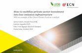 How to mobilize private sector investment into low ... · Private sector and LEDS Support asset’ Support service’ Support Regulaon ’ Guarantee’ ﬁnance’ Cap.’build.’