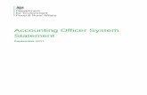 Accounting Officer System Statement · 2017-09-26 · This system statement helps me ensure that I am fulfilling my responsibilities as an Accounting Officer, in accordance with the