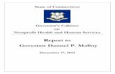 Report to Governor Dannel P. Malloy - Connecticuts... · 2015-04-16 · Report of the Governor’s Cabinet on Nonprofit Health and Human Services – 12/17/14 Page 2 Executive Summary