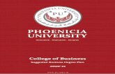 College of Business - Phoenicia University · College of Business (COB) Program Description The BBA program at Phoenicia University requires students to complete 121 credit hours