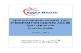 APPLIED BEHAVIOR ANALYSIS PROGRAM FOR ... ... Applied Behavior Analysis Program for Clients Age 20 and