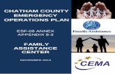 CHATHAM COUNTY EMERGENCY OPERATIONS PLAN · b. Access to disaster site c. Condition of the remains d. Duration of mortuary operations e. Whether or not the disaster is an ongoing