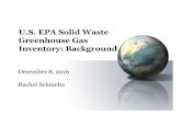 U.S. EPA Solid Waste Greenhouse Gas Inventory: Background€¦ · • To engage with stakeholders on the data submitted by facilities under the GHGRP Subpart HH for MSW Landfills
