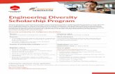 Engineering Diversity Scholarship Program · 2017-12-05 · Engineering Diversity Scholarship Program Donors: Territory Generation and Engineers Australia Maximum value: $3,000 ($1,500