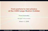 From partons to new physics at the CERN Large Hadron Collider€¦ · at the CERN Large Hadron Collider Pavel Nadolsky Michigan State University March 3, ... distributions ¥ unique