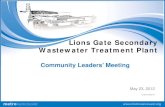 Lions Gate Secondary Wastewater Treatment Plant...Secondary Wastewater Treatment 10 Objective 1 - Secondary Wastewater Treatment\爀 䴀攀琀爀漀 嘀愀渀挀漀甀瘀攀爀 栀愀猀