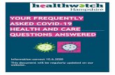 YOUR FREQUENTLY ASKED COVID-19 HEALTH AND ... ... Covid-19 Health & Care Questions Answered 10 June