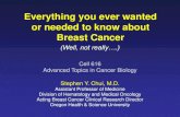Everything you ever wanted or needed to know …...2009/05/13  · Everything you ever wanted or needed to know about Breast Cancer Stephen Y. Chui, M.D. Assistant Professor of Medicine