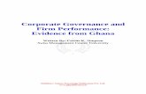 Corporate Governance and Firm Performance: Evidence from Ghana. by Caesar K. Simpson.pdf · CV Control Variables DFID ... Amjad, Shah & Shah, (2013) asserted that financial performance