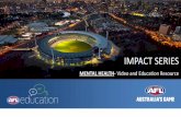 IMPACT SERIES - Australian Football League Tenant/AFL/Impact... · 2016-10-16 · • Suicide is the biggest killer of young Australians and accounts for the deaths of more young