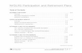 NYSLRS Participation and Retirement Plans - New York State ... · Tier 3 Article 14..... 2-45 New York State Police — Tiers 1, 2, 3 (Article 11), 5 and 6 ..... 2-49 Regional State