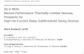 III-V MOS: Record-Performance Thermally-Limited Devices ...web.ece.ucsb.edu/.../publications/2015_6_30_rodwell_IPRM_slides.pdf4 Reducing leakage: Vertical spacer, Ultra-thin channel