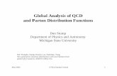 Global Analysis of QCD and Parton Distribution Functions · 2005-05-13 · and Parton Distribution Functions Dan Stump Department of Physics and Astronomy Michigan State University