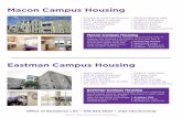 Macon Campus Housing - Middle Georgia State College · 2020-08-01 · • Student organizations Eastman Campus Housing Enjoy all the amenities of college life while attending our