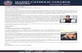 MARIST CATHOLIC COLLEGE€¦ · receive him. On the wreath we have 3 purple candles, one rose candle and one white candle. The colours come from the traditional Church colours that
