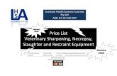 Price List Veterinary Sharpening, Necropsy, …...Livestock Health Systems Australia. Veterinary necropsy equipment. Page 2 of 19 E: info (at) livestockhealthsystems.com M: 0448 403