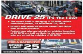 DRIVE 25 ItÕs The Law!...#25MPH DRIVE 25 ItÕs The Law! ¥ The speed limit is changing to 25 MPH, unless otherwise posted, on November 7th, 2014. ¥ Drivers who drive 25 MPH or slower