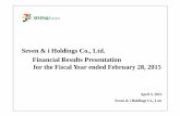 1502 Financial Results Presentation for FY2015(最終)...Overview of Consolidated Financial Results FY2015 Results Amount YOY Change from the previous year Change from the plan Group’s