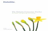 The Deloitte Consumer Tracker A taste of spring to come · • Sentiment improved on all measures compared to the previous quarter. • Sentiment surrounding job security improved