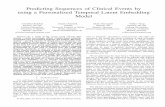 Predicting Sequences of Clinical Events by using a Personalized Temporal …tresp/papers/temporal_latent... · 2015-08-19 · temporal sequential models for the prediction of events