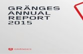 GRÄNGES ANNUAL REPORT 2015GRÄNGES ANNUAL REPORT 2015 1 2015 IN BRIEF FINANCIAL SUMMARY SEK million 2015 2014 Change Sales volume, ktonnes 163.9 160.0 2.5 % Net sales 5,494 4,748