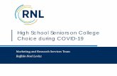 Marketing and Research Services Team Ruffalo Noel Levitz€¦ · Marketing and Research Services Team. Ruffalo Noel Levitz. 2 Over two-thirds of 2020 college-bound seniors who took