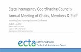 State Interagency Coordinating Councils Annual Meeting of ...ectacenter.org/~pdfs/meetings/ecidea18/SICC-meeting-2018-final.pdf · (3) Pay compensation to a member of the Council