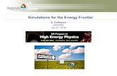 Simulations for the Energy Frontier - atlas · Simulations for Energy Frontier. S.Chekanov (ANL) 6 Software choices for post-DPF event repository Output from Monte Carlo generators